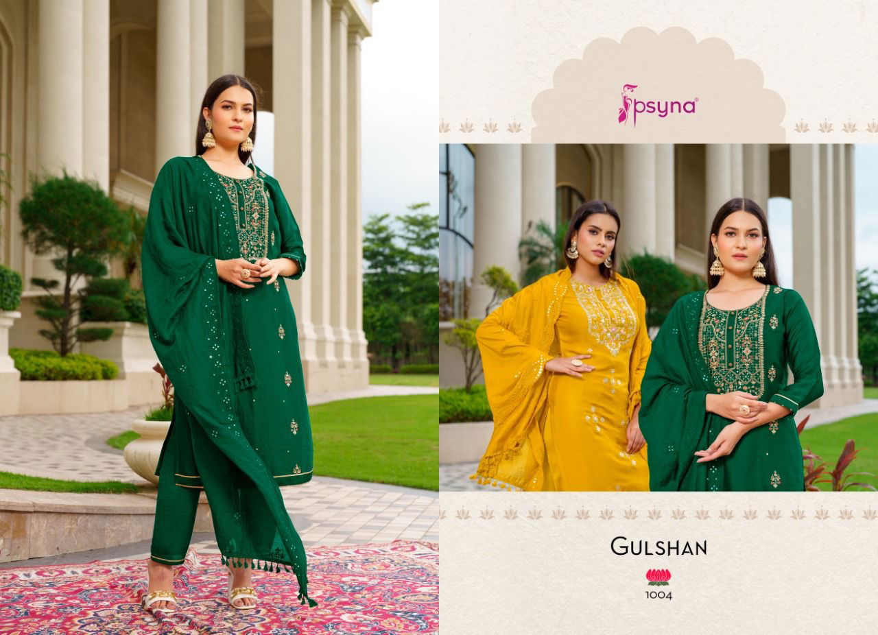 Psyna Gulshan Fancy Ethnic Wear Wholesale Readymade Salwar Suits Catalog